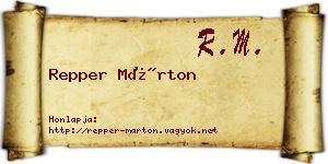 Repper Márton névjegykártya