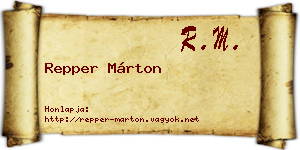 Repper Márton névjegykártya