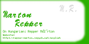 marton repper business card